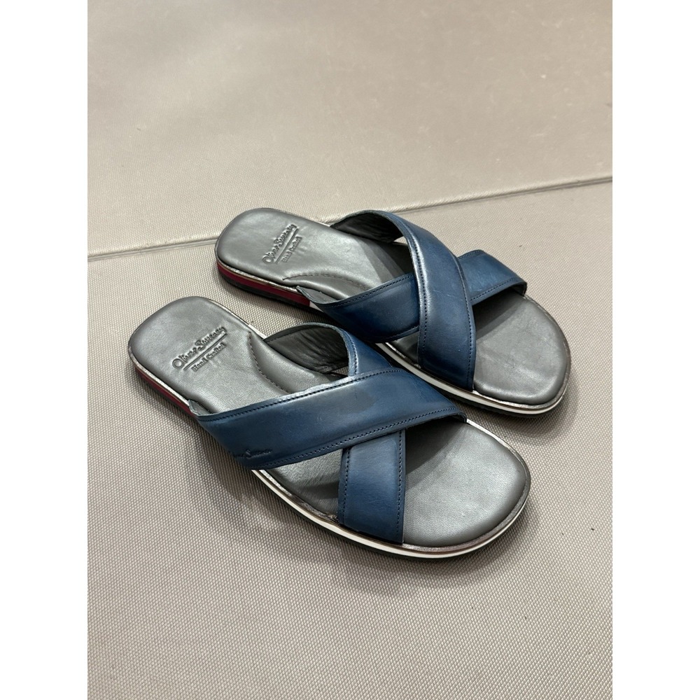Oliver Sweeney Whitestone Leather House Sandals Slides Navy EU 43 Men's 10